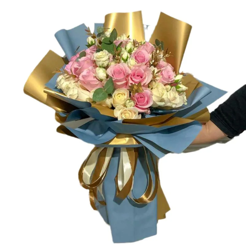 Tow Sidestwocolor Ouya Paper Bouquet Flower Wrapping Paper Diy Florist