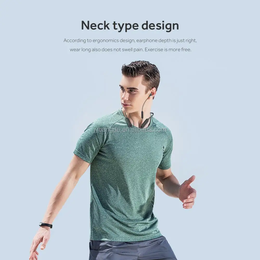 Stylish Gift In-ear Ultra Light Running Headphones Bass Earphone Sports Wireless Headset Hang neck type Stereo wire - ANKUX.COM