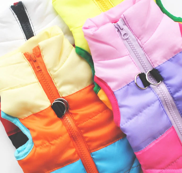 Winter Clothing Cotton-Padded Jacket Waistcoat Out Pull Buckle Pet Dog Clothes