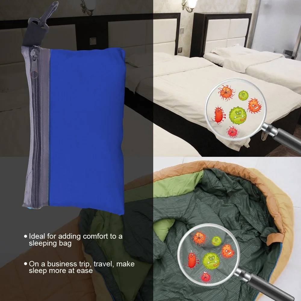 Adult Sleeping Bag Liner Envelope Lightweight Portable Single Blanket With Hook Great For Hiking