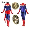 Captain Marvel 3D Digital Print Costume Cosplay Outfit Halloween Jumpsuit