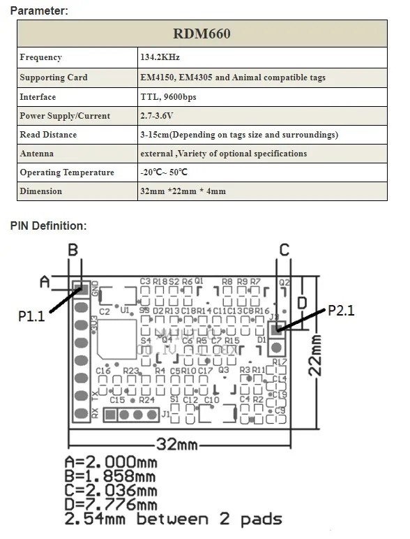 Smart Electronics Long Range Rfid 134.2 KHZ Reader module RDM660 Writer Transceivers