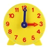 Student Learning Clock Time Gear Plastic 10cm Yellow Clock 12 Hour