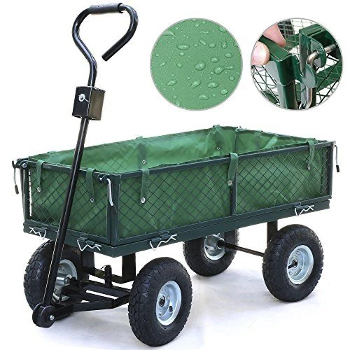 Metal Mesh Garden Cart With Removable Sides For Garden Work Buy