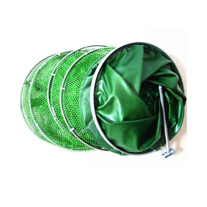 渔网浮线鱼篮便携式折叠网孔鱼陷阱笼可折叠螃蟹龙虾诱饵袋