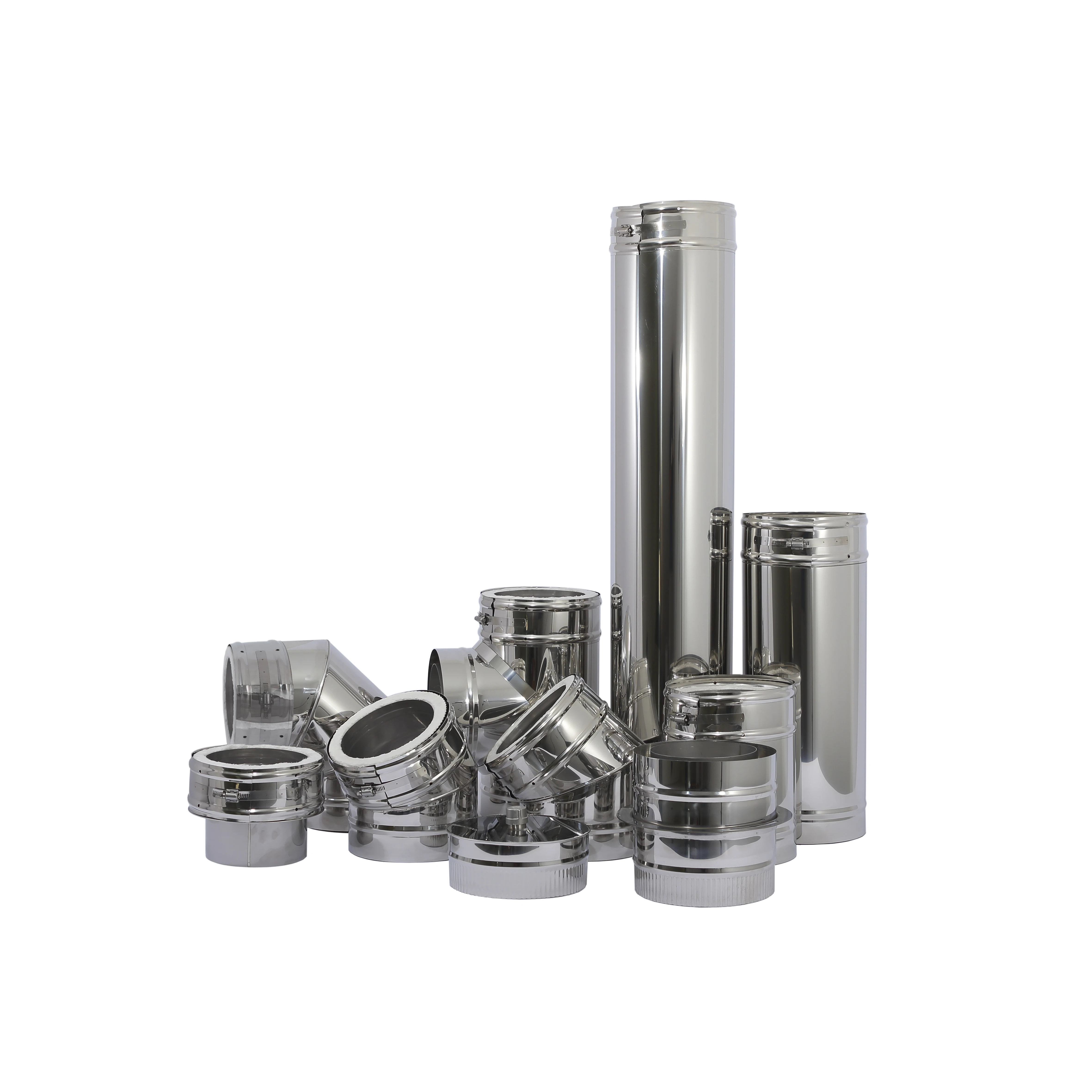 
CE double wall spigot chimney stainless steel flue pipe for fireplace and stove chimney 