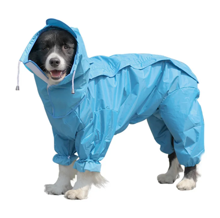 Pet Apparel Dog Clothing Clothes Rain Snow Coats Waterproof Raincoats 4 Four Legs Raincoat for Small Medium Large Big Size Dogs Adorable Hoodie Costumes for Golden Retriever Labrador Chihuahua Poodle