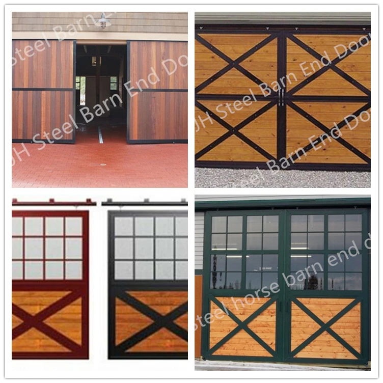 14Ft* 12Ft Easy Access Customized Free Drawing Bamboo Wooden Double Sliding Barn Door