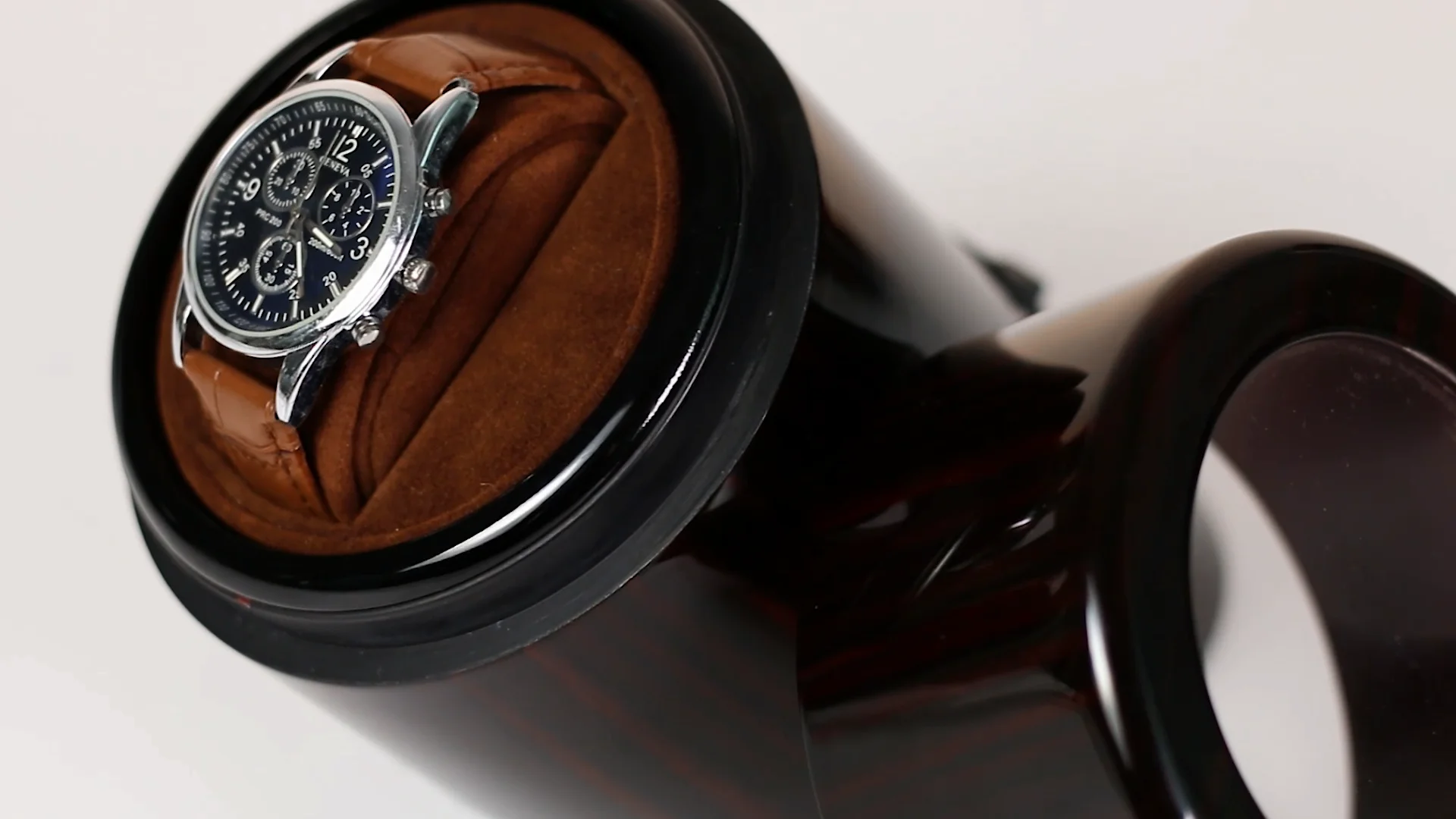 wooden watch winder for single watch automatic watch winder