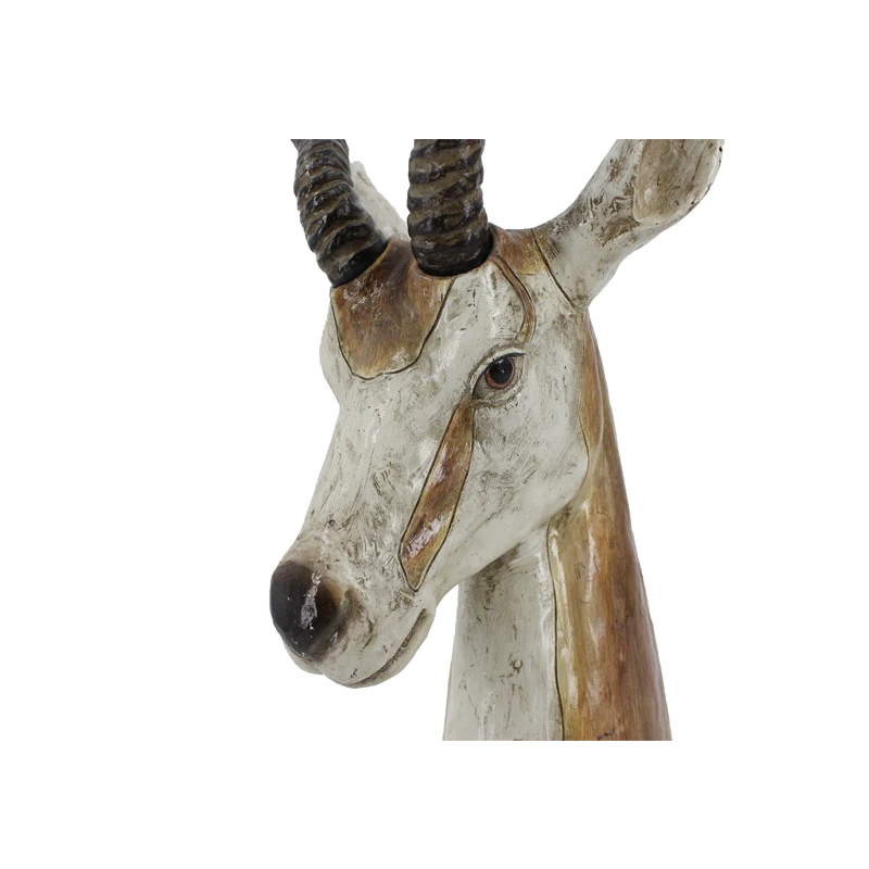 New Arrival 3D Resin Animal Sculpture S[ringbok Head Statue Vase Home Decoration factory