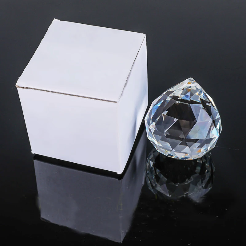 Factory Wholesale Chandelier Crystal Ball Modern Hanging Faceted Glass Ball Prism With Hole manufacture