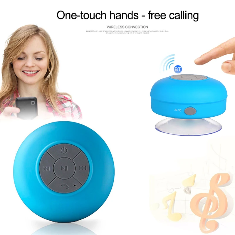 Popular Room Waterproof Mini Speaker Wireless Bluetooth Karaoke Player Portable Bathroom Suck Music Speaker - ANKUX.COM