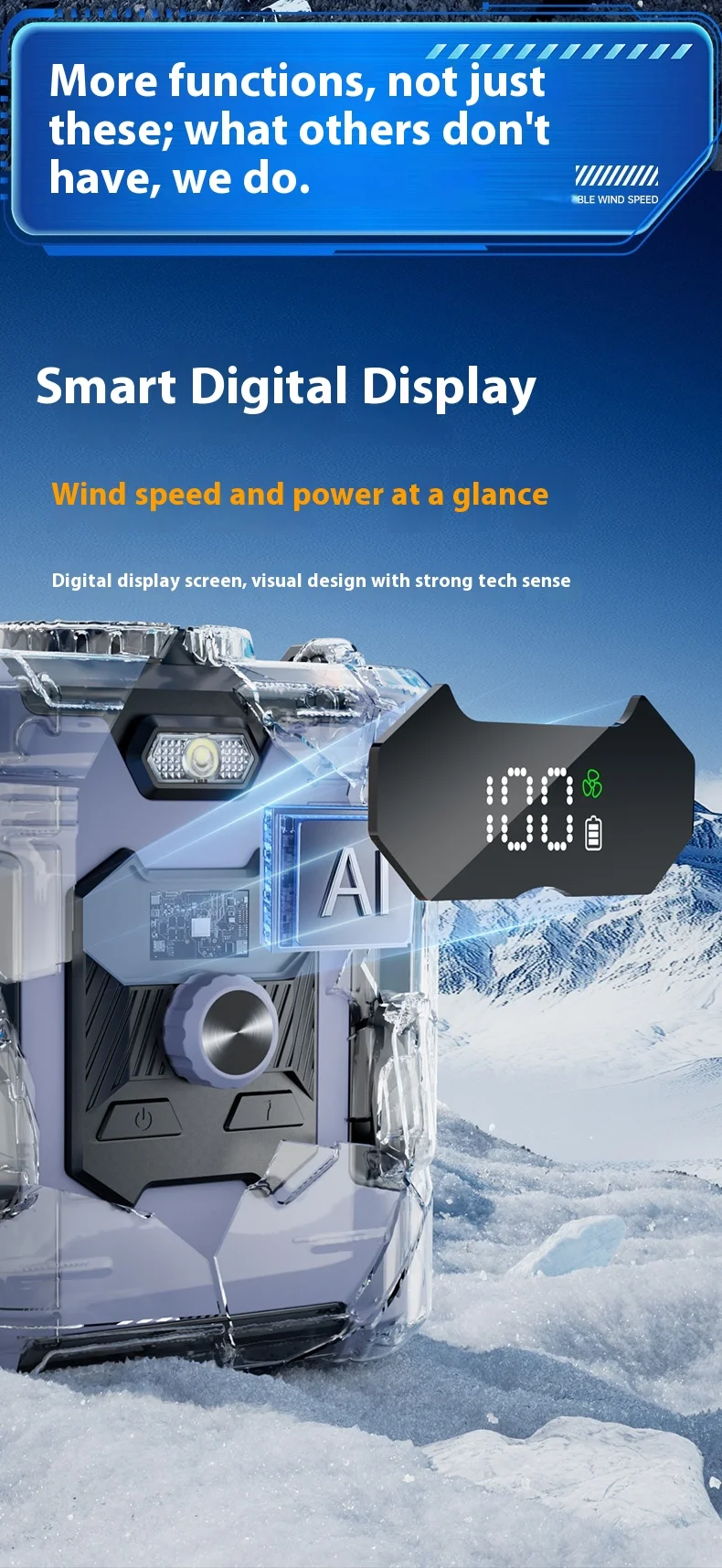 Portable Clip-on Waist Fan, USB, 6000ml - detail 48