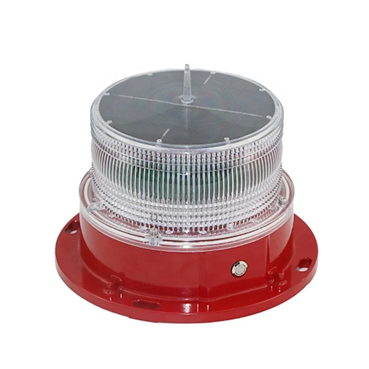 Reasonable Price Red LED Solar Aviation Obstruction Light for Towers