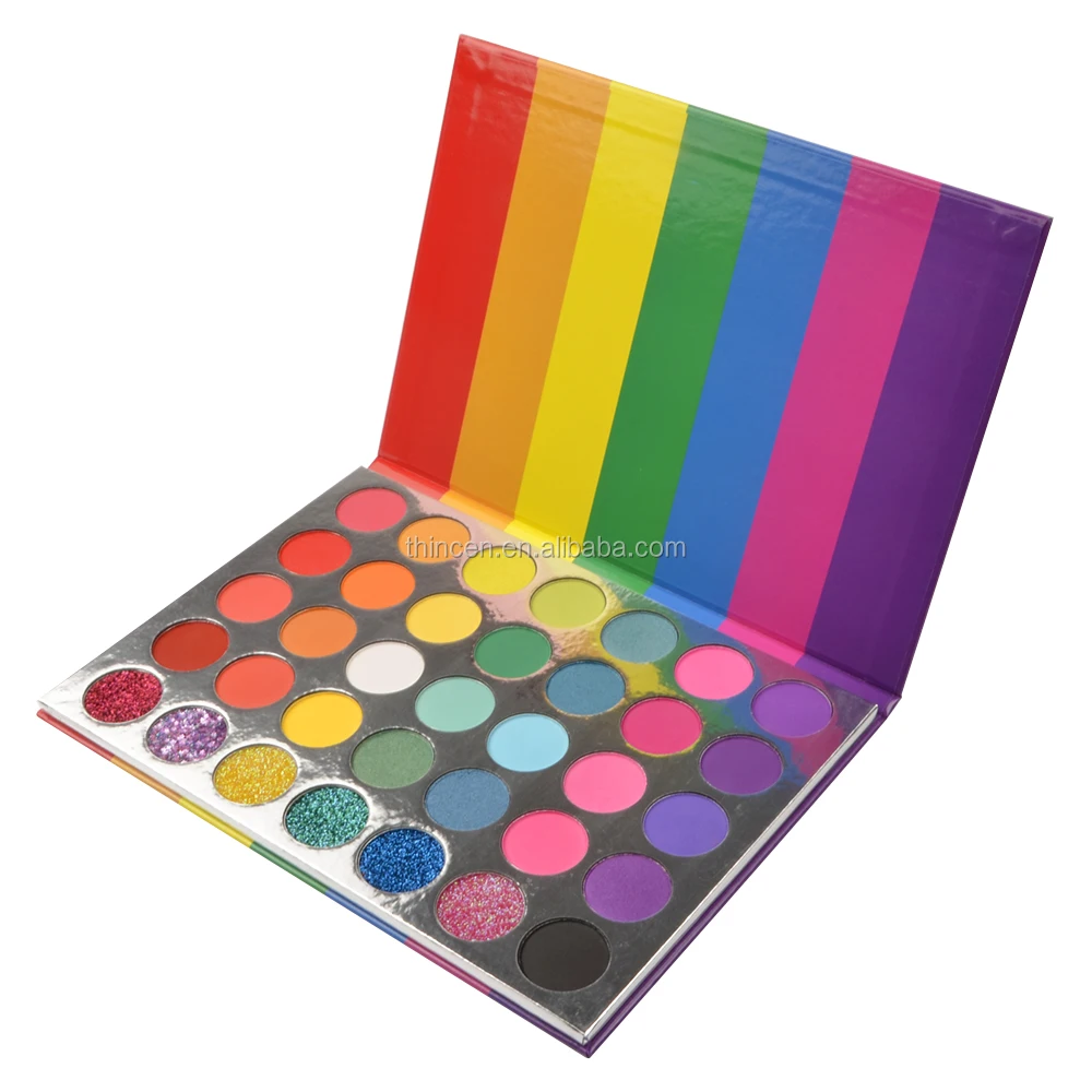 35 Colors Excellent Eyeshadow Palette Packaging Rainbow Eyeshadow Palette