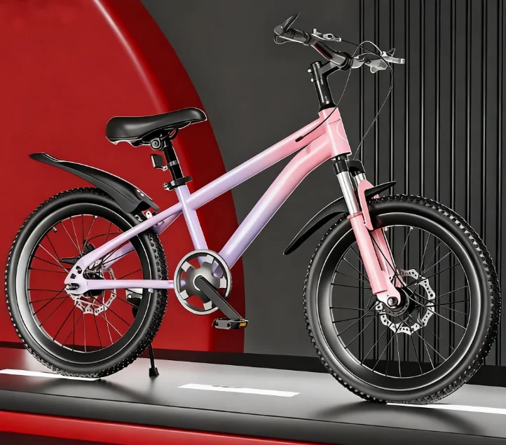 product new kidsrens 20 mountain bike for 8 15 years old students single speed with disc brake and ordinary pedal steel fork-4