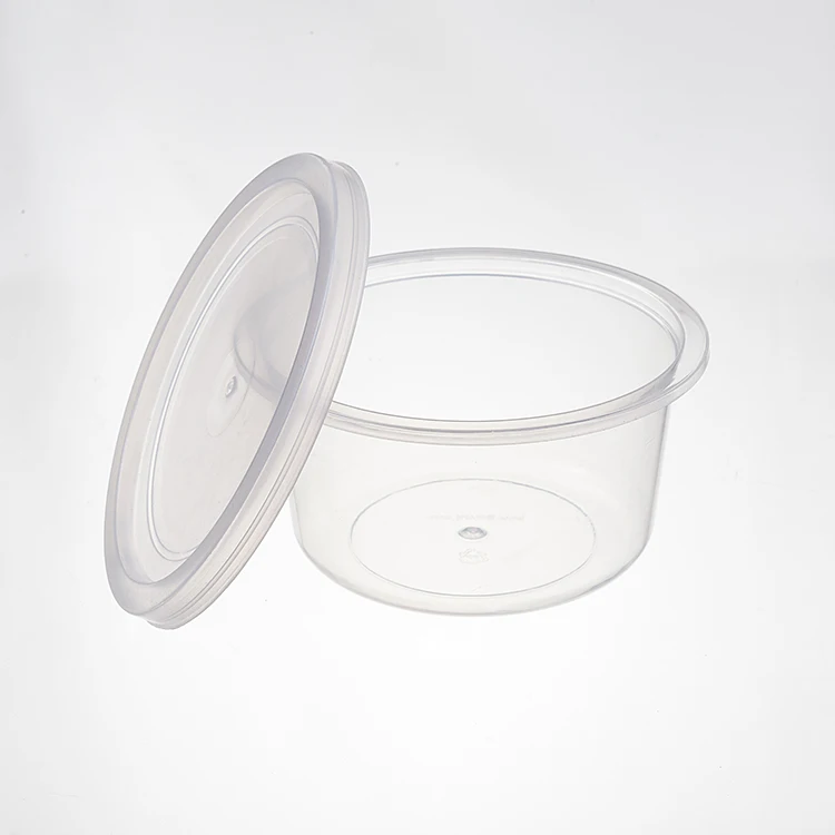 
Kitchen Airtight food Storage plastic container round bowl with a sealing cover 