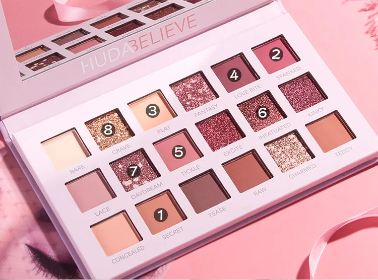 Custom private label 18 color eye shadow vegan waterproof makeup eyeshadow palette