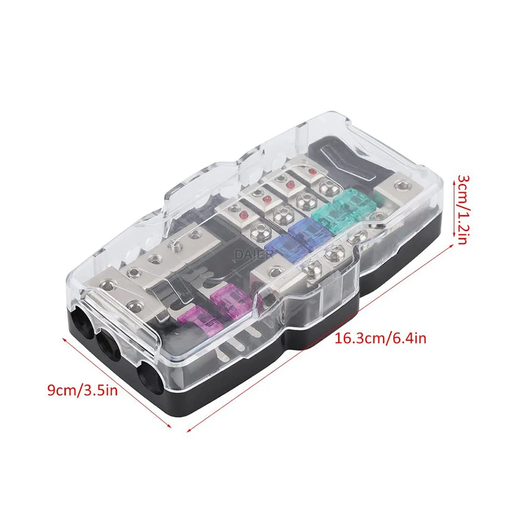 Blocco Portafusibili ANL 4 Vie Per Auto - Con Fusibili 30A E 60A, Per Stereo - Foto 13