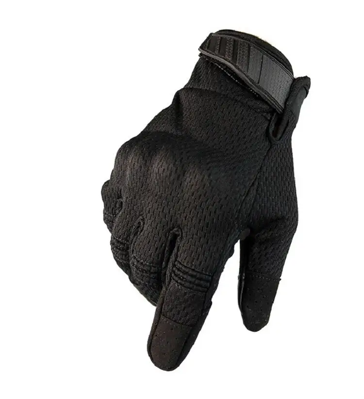 Full finger breathable mesh fabric exercise cycle sports hand gloves for gym