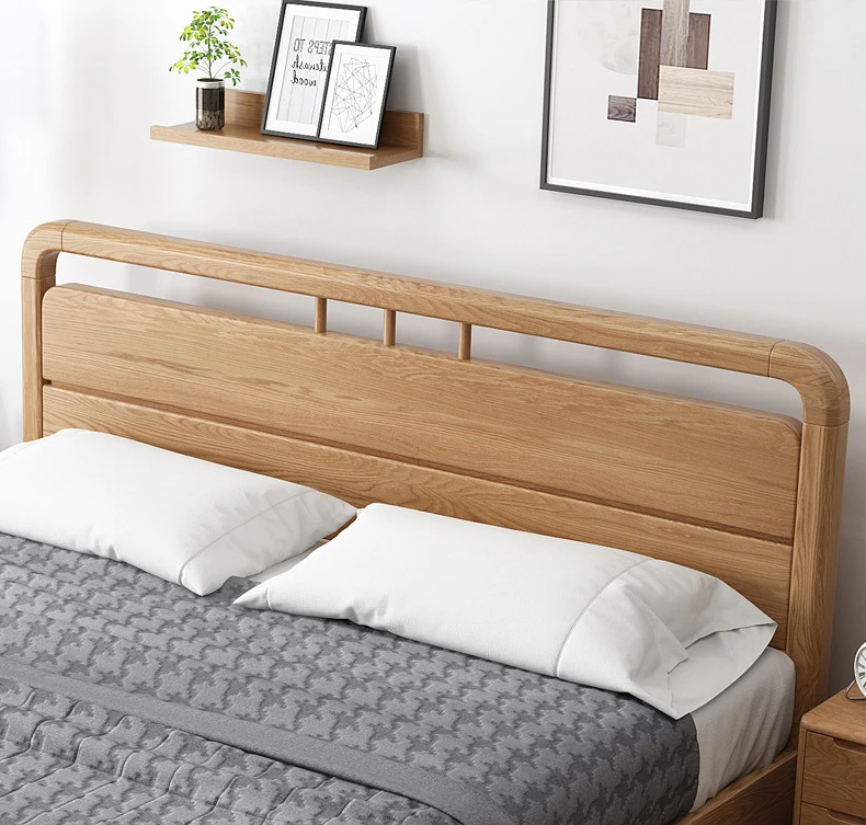 product-BoomDear Wood-Modern styleSolid stable oak wood bed with wooden-img-2