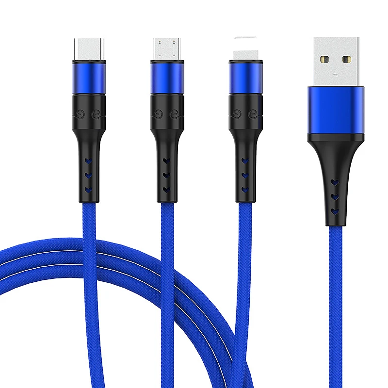 5A Fast Multi Charger Cable Universal USB Charging Cable with Micro USB Type c Port Cable for 8-PIN Most Android Phones - ANKUX.COM