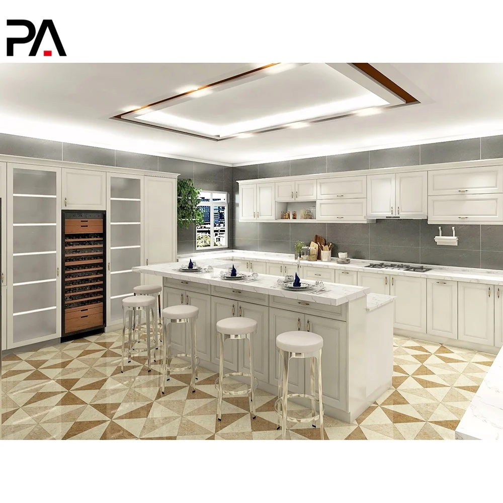 Mezclador De Madera Sólida,Armario Grande,Isla De Cocina Completa De