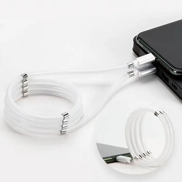 Hot Sell For iphone/ andriod/type c SuperCalla Magnetic Portable Self-Winding USB Charging Data Cable - ANKUX.COM