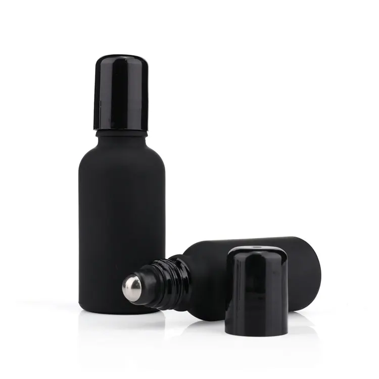 20ml 30ml 50ml 100ml 120ml Empty Matte Black Amber Glass Roller Bottle