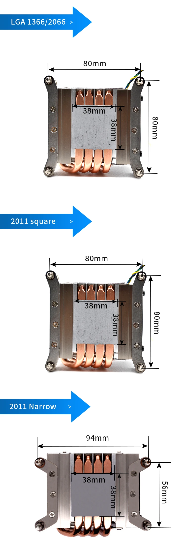 2U pure copper server ball radiator 1155 1366 2011 4pin 5D7C2 