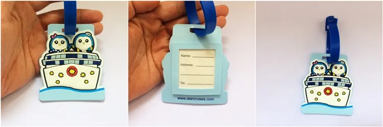 custom rubber soft pvc luggage tags