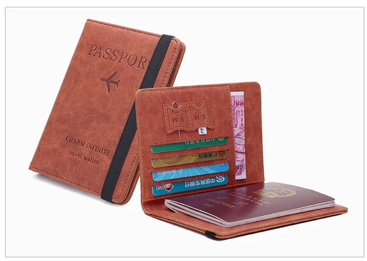 Rfid Blocking Pu Leather Passport Covers Wallet Credit Card Holder With Elastic Band Buy Passport Covers Leather Passport Covers Passport Wallet Product On Alibaba Com