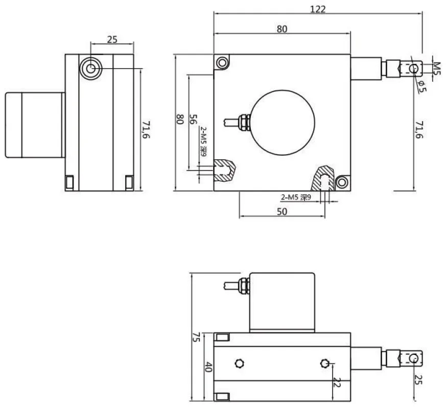 Strip Draw Wire Sensor Linear position sensor Pull rope displacement ...