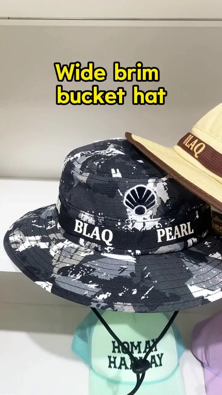 Wholesale Wide Brim Embroidery Print Logo Fishing Hat Cotton Blue Bucket  Hat Custom Boonie Hat, image size:720x1280