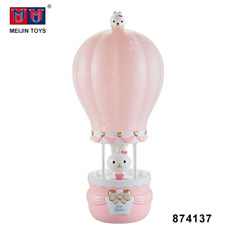 3 steps dimming touch cute hot air balloon table desk lamp kids
