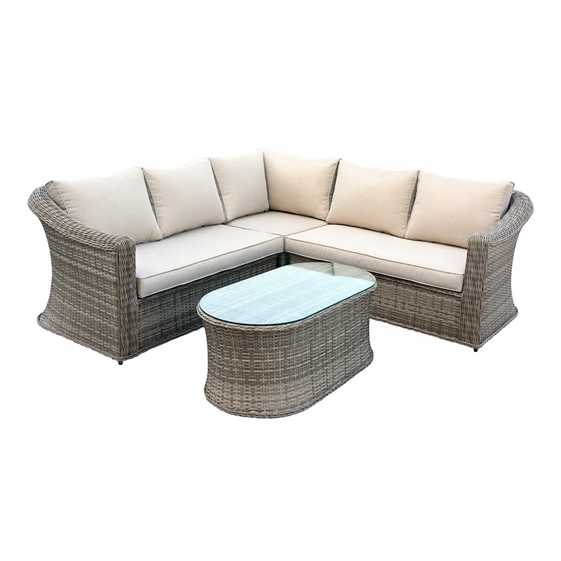 5 seater corner rattan garden furniture