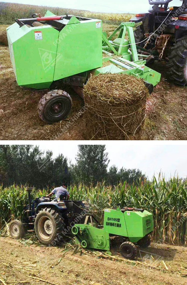 Mini silage packing baler round straw collector crusher straw balers