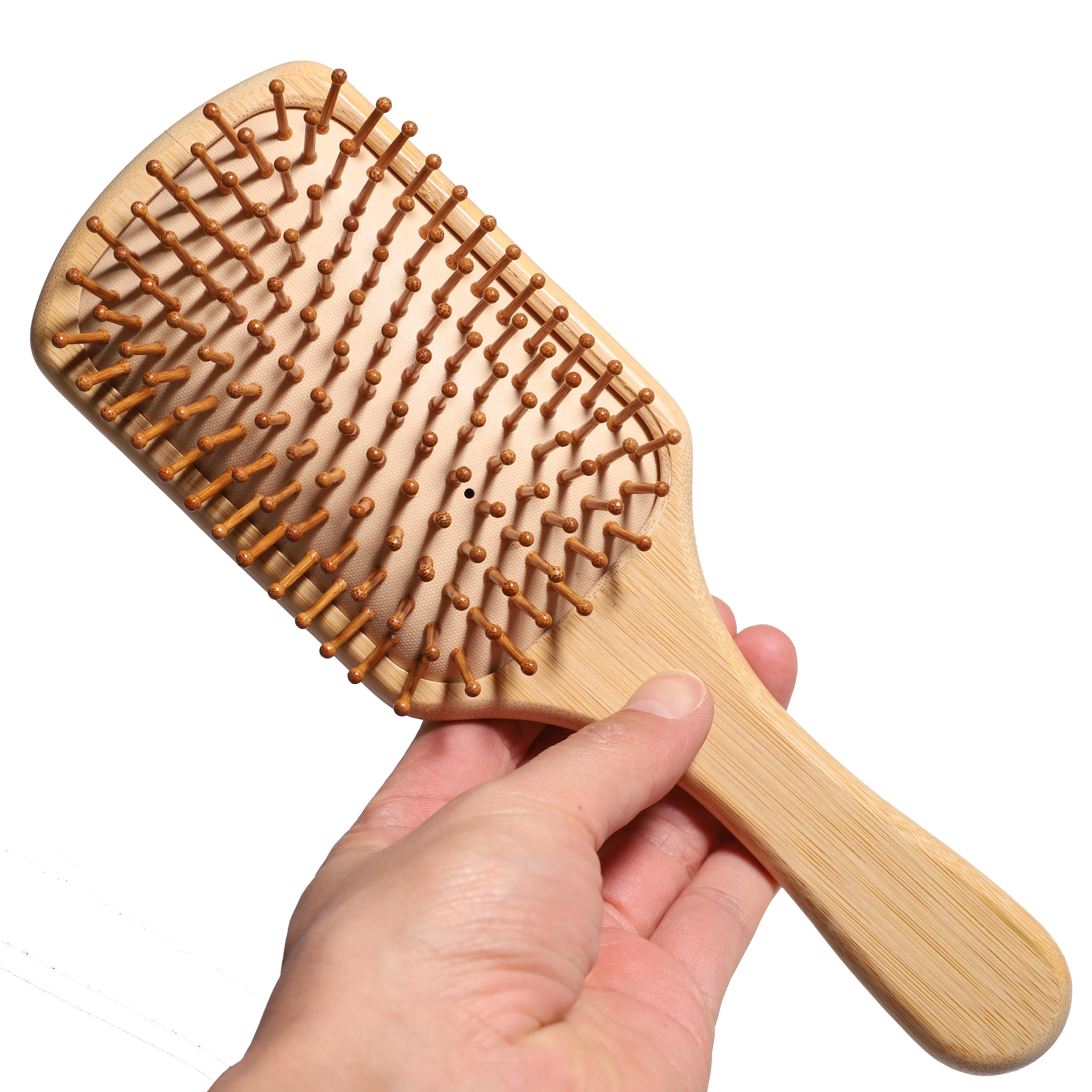 Natural Wooden Bamboo Brush And Detangle Tail Comb Instead Of Brush