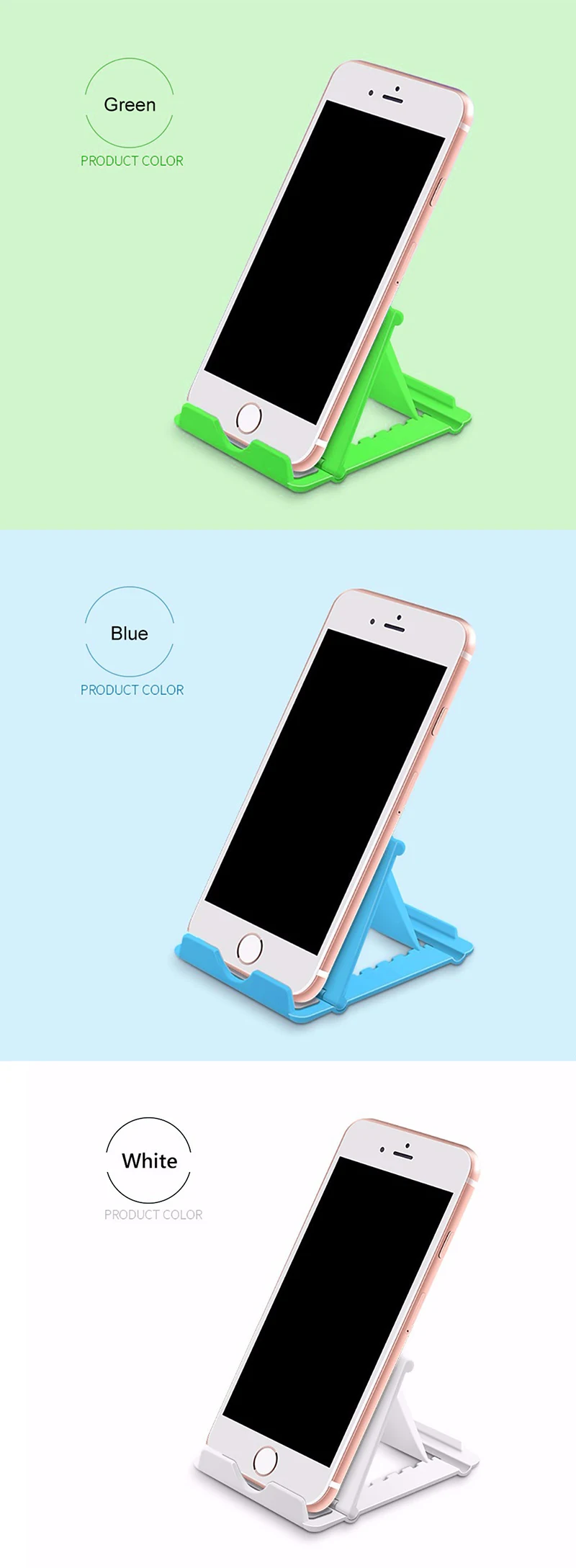 Desk Phone Holder for iPhone Universal Stands Foldable Phone Holder for Samsung Galaxy S8 Tablet Your Mobile Phone Holder