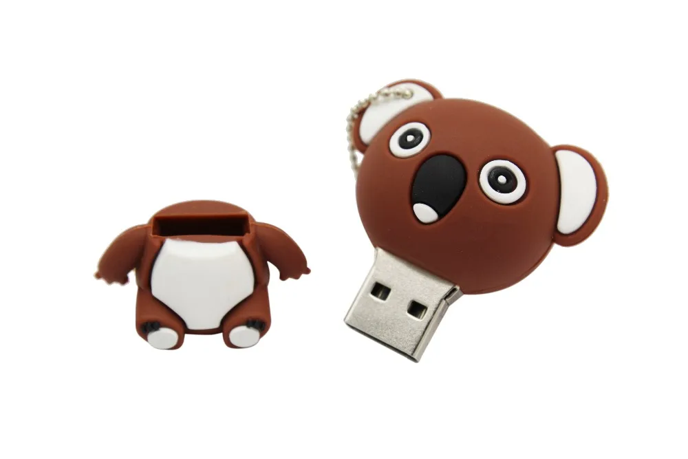 2021 Wholesale Cute Cartoon Animal Koala Gary Brown Model Usb Flash Drive Usb 2.0 4GB 8GB 16GB 32GB 64GB 128GB Creative Pendrive - ANKUX.COM