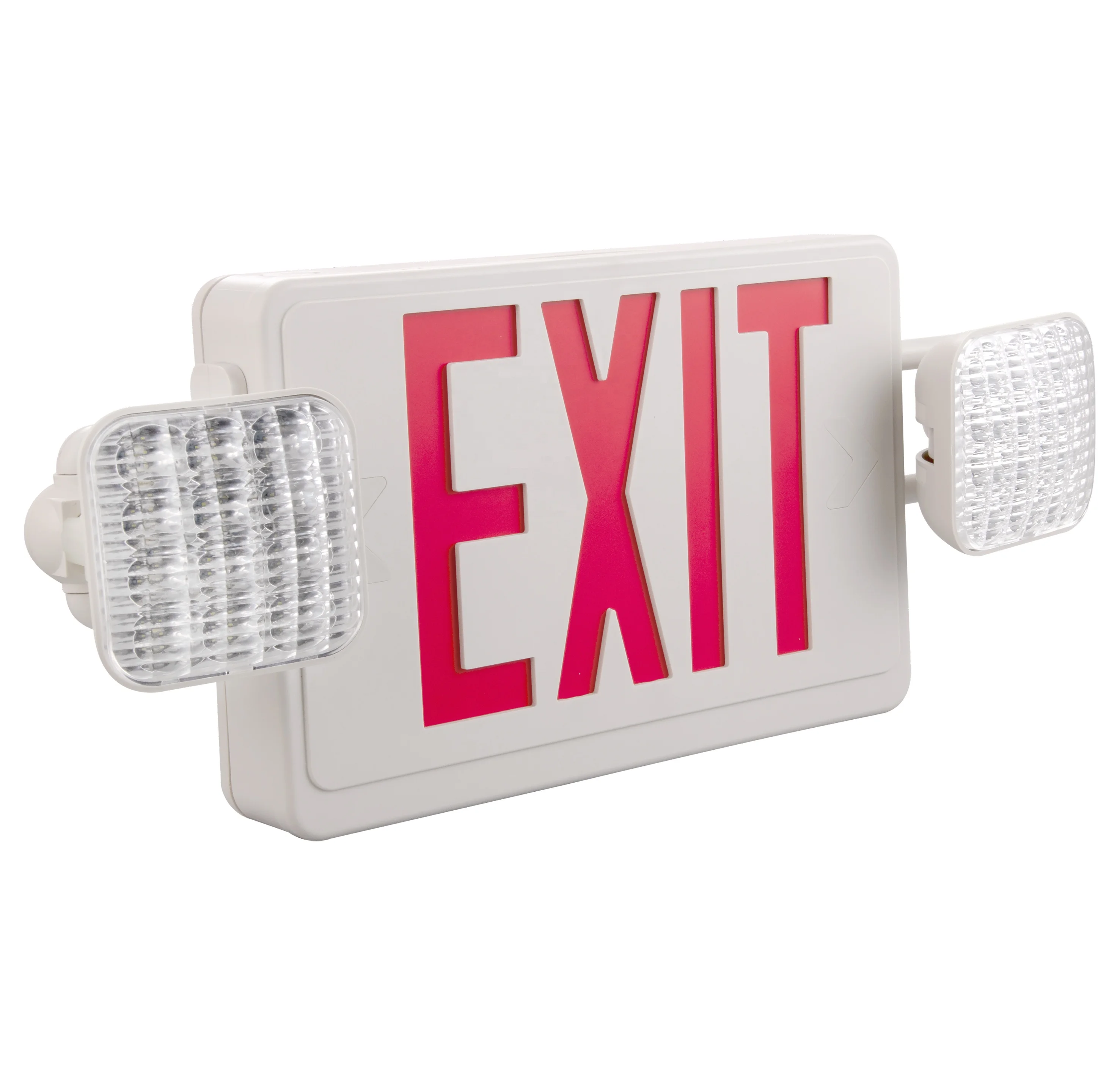 2020 High quality cost-effective products two fully adjustable twin spot light emergency exit combo sign
