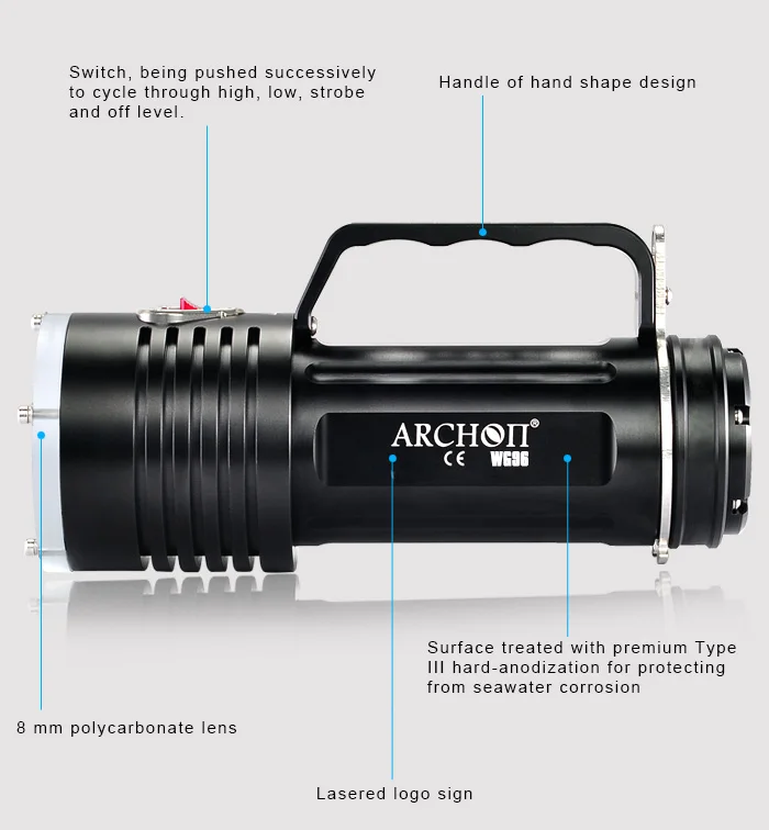 hight quality  Scuba CREE U2 LED Submarine Diving Lights