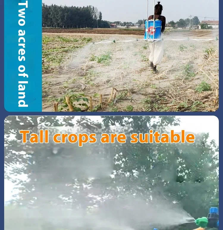 Pulverizador Costal Elétrico com Bomba de Múltiplos Bicos, Equipamento Agrícola para Trigo e Milho, Componente Essencial do Motor Fabricado na China