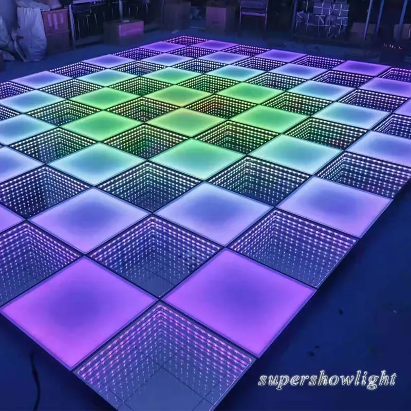 20x20ft Wireless Portable Time Tunnel Dj 3d Mirror Rgb Led Dance Floor