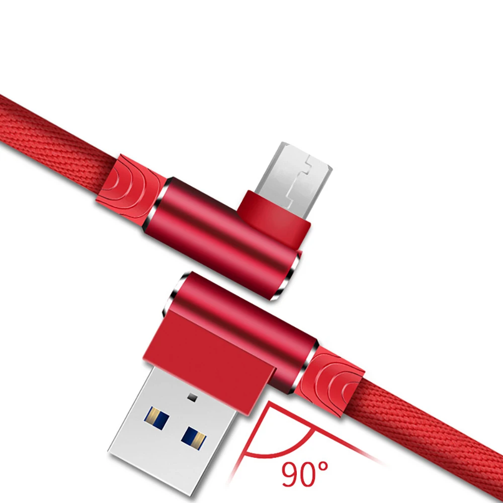 

Free Sample Product Mobile Phone 90 Degree Micro USB Charging Cable
