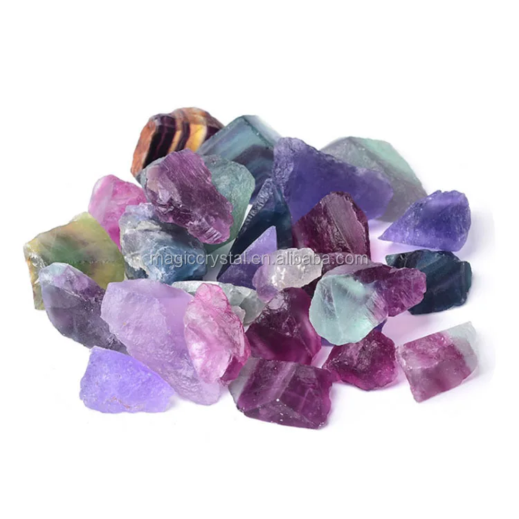 5x Natural Purple Fluorite Quartz Crystal Stone Rough Polished Gravel Speci FS 