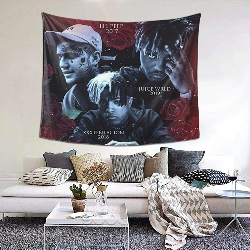 Juice Wrld Legends Never Die Flag 999 Rap Tapestry Lil Peep