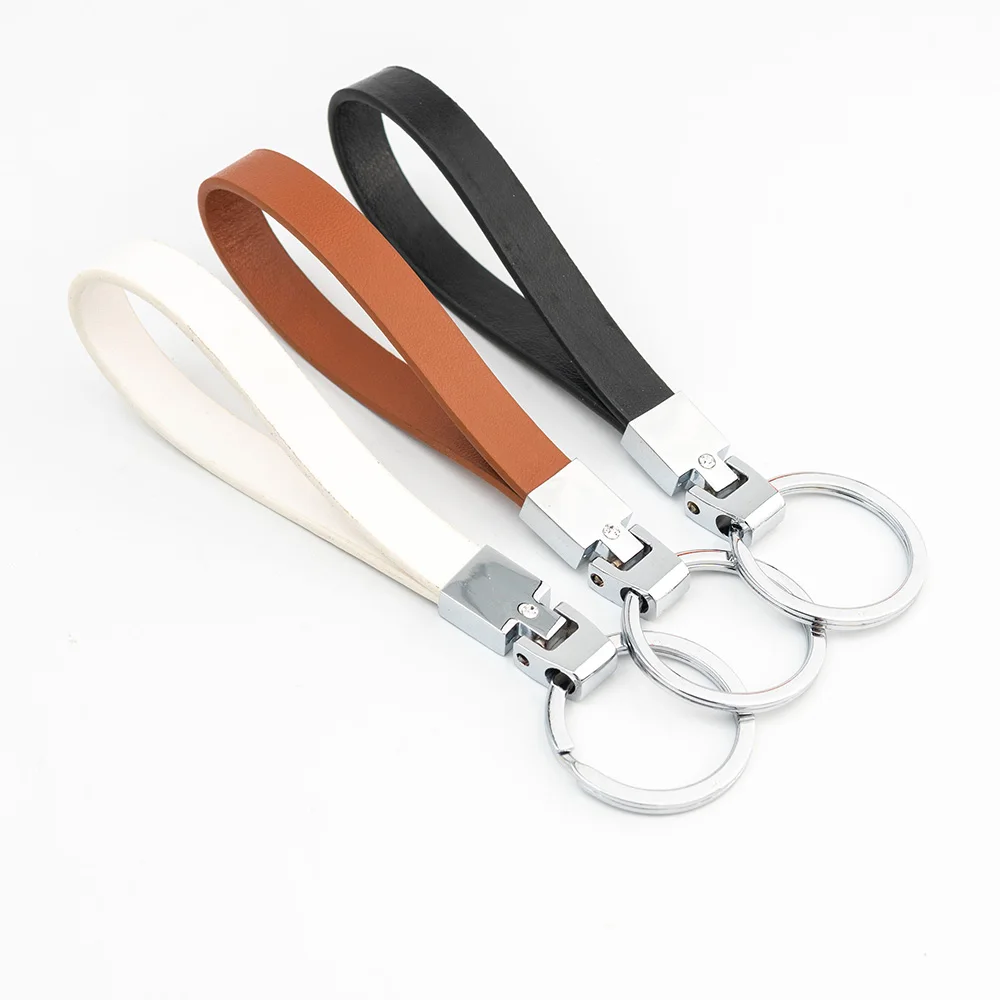 Colorful Pu Leather Braided Rope Keychain Key Ring Key Chain Key Holder