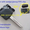 Nis NSN14 transponder key shell without logo Sealed cover with wedge/glassy/TPX chip slot.