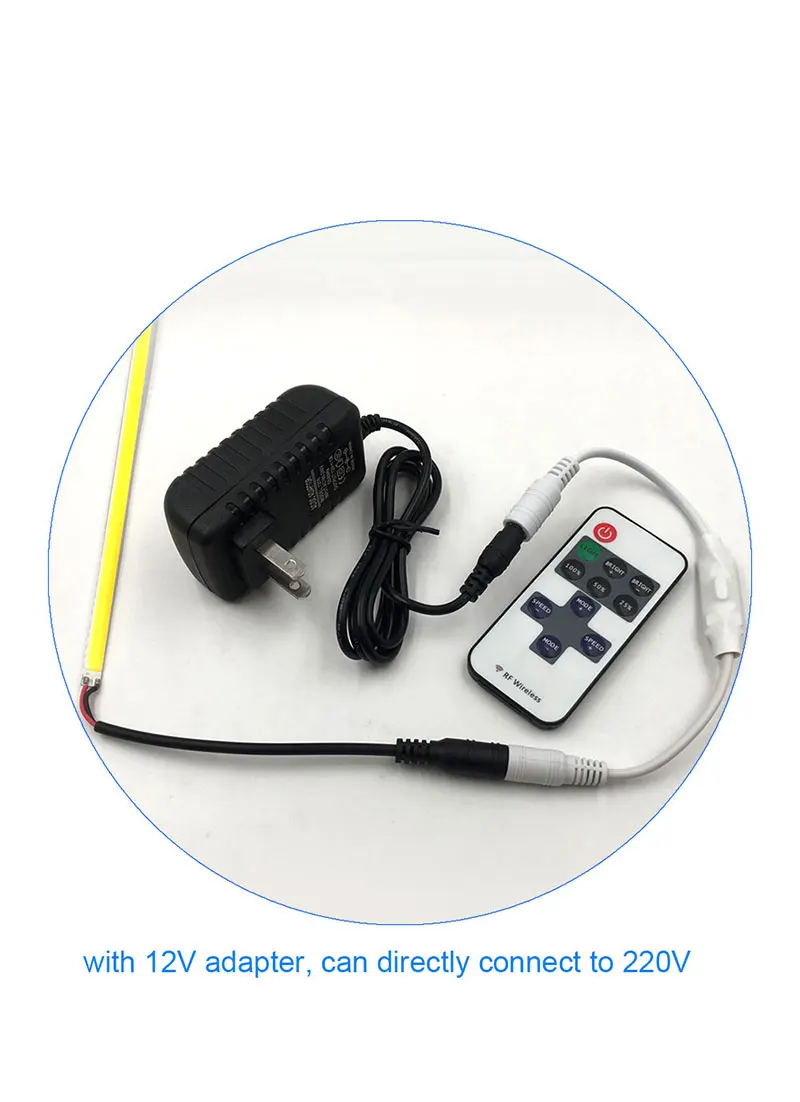 11 Keys Rf Remote Controller Dimmer For Single Color Led Strip Lights